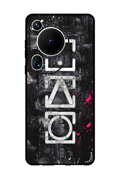 Theodor جراب واقٍ مضاد للخدش والصدمات لهاتف هواوي بيورا 70 ألترا، رموز الحبار