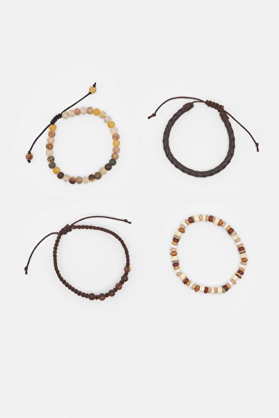 Pull & Bear 4'lü boncuklu bileklik paketi