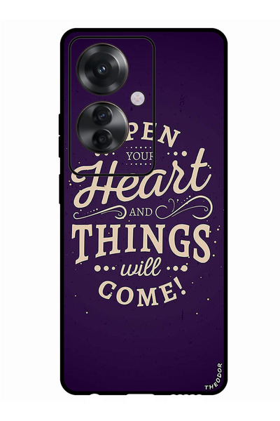 Theodor جراب واقٍ مضاد للخدش والصدمات لهاتف Oppo F25 Pro افتح قلبك