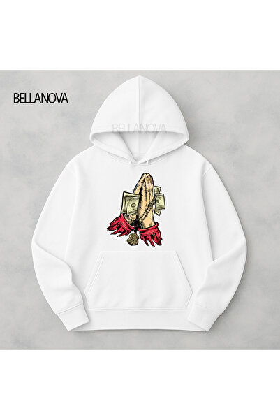 bellanova Κορυφαίας ποιότητας Unisex Φούτερ με κουκούλα και 3 κλωστές