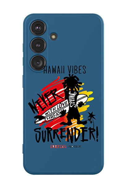 Theodor غطاء حماية سيليكون سائل مقاوم للصدمات لهاتف سامسونج جالاكسي S24 (أزرق...