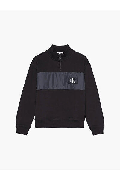 Calvin Klein BLACK ON BLACK MIX M Erkek Siyah Sweatshirt