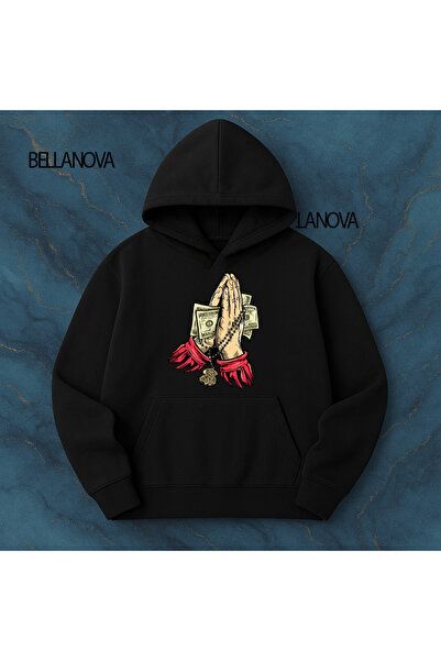 bellanova Κορυφαίας ποιότητας Unisex Φούτερ με κουκούλα και 3 κλωστές