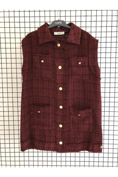 Armine Broken Button Closure Pocket Vest Autumn-Winter