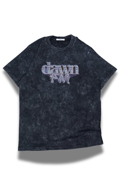 Fuddy Moda Unisex Dawn Fm Back Printed Washable T-Shirt, Oversize the Weeknd Themed Retro T-Shirt