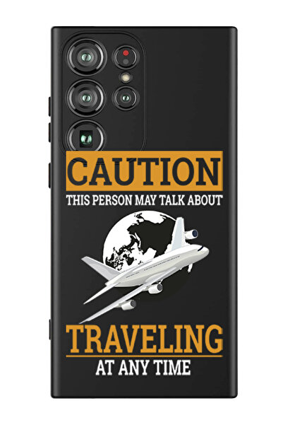 Theodor غطاء حماية سيليكون سائل لهاتف سامسونج جالاكسي S24 ألترا (أسود) - تحذي...