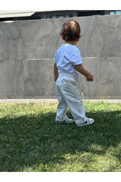 BabyDia Çizgili Kumaş Pantolon