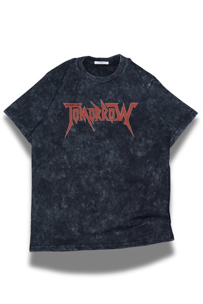 Fuddy Moda Unisex Hurry up Tomorrow Back Printed Washable T-Shirt, Oversize the Weeknd Themed Vintage T-Shirt