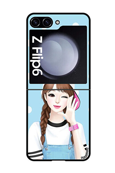 Theodor غطاء حماية مضاد للخدش والصدمات لهاتف سامسونج جالاكسي زد فليب 6، قبعة للفتيات