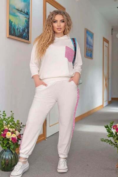 Bigsize Women's tracksuit plus size Glitter 8025-23