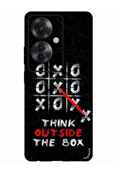 Theodor جراب واقٍ مضاد للخدش والصدمات لهاتف Oppo Reno 11F فكر خارج الصندوق