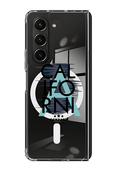 Theodor غلاف لهاتف Samsung Galaxy Z Fold 5 متوافق مع MagSafe، جراب مقاوم للصدمات ومتين، لون كاليفورنيا أسود