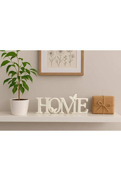 inovatif dekor "HOME" Yazılı Dekoratif Biblo 25 X 8
