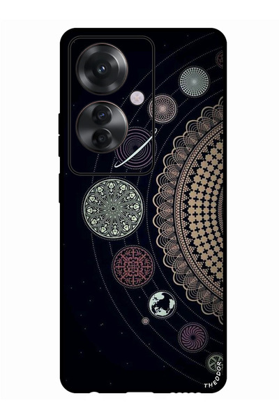 Theodor جراب واقٍ مضاد للخدش والصدمات لهاتف Oppo F25 Pro بتصميم فن الماندالا (2)