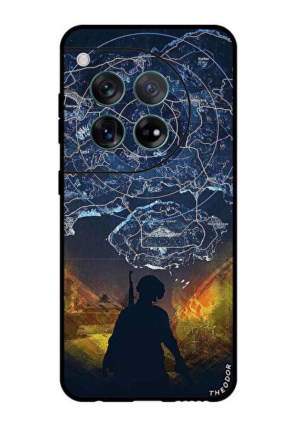 Theodor جراب واقٍ مضاد للخدش والصدمات لهاتف OnePlus 12 خريطة ببجي