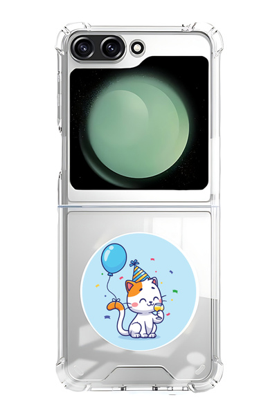 Theodor غلاف لهاتف Samsung Galaxy Z Flip 6 متوافق مع MagSafe، جراب مقاوم للصد...