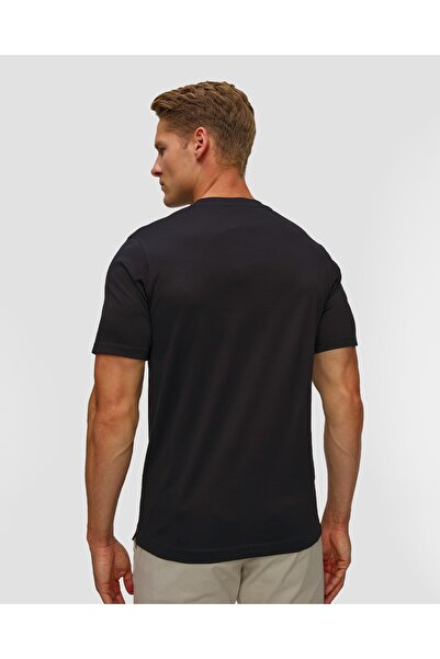 PAUL&SHARK Men's Regular Fit Round Neck 100% Cotton Shark Logo Short Sleeve Navy Blue-Silver T-Shirt 153116