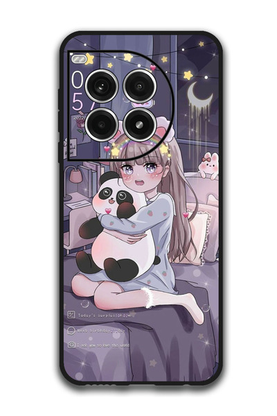 Theodor جراب واقٍ مضاد للخدش والصدمات لهاتف OnePlus Ace 3 Pro، فتاة مع دب