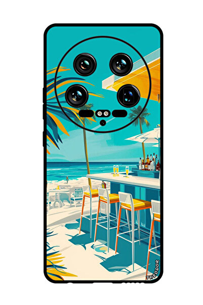 Theodor جراب حماية لهاتف Xiaomi 14 Ultra، رسم لبار على الشاطئ