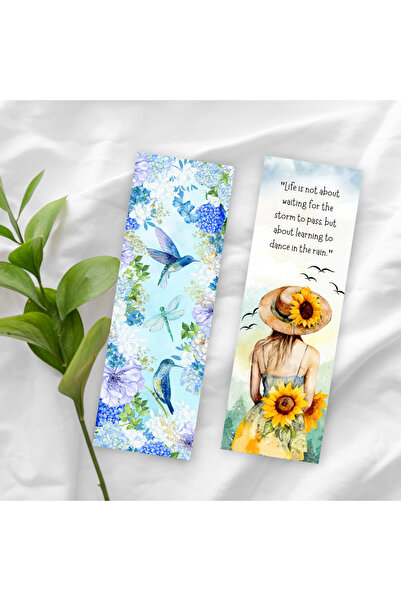 Bimotif 2 adet kitap ayracı seti, Vintage - Ayçiçeği