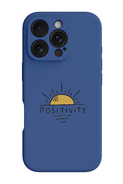 Theodor جراب سيليكون سائل مقاوم للصدمات واقٍ أزرق لهاتف iPhone 16 Pro Max - إ...