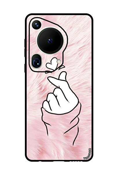 Theodor جراب واقٍ مضاد للخدش والصدمات لهاتف هواوي بيورا 70 ألترا سناب لوف وردي