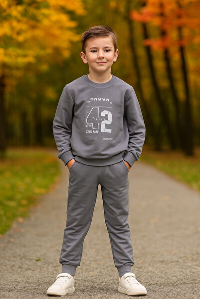 mb kids Tokyo Baskı 2 İp Erkek Çocuk Eşofman Takım