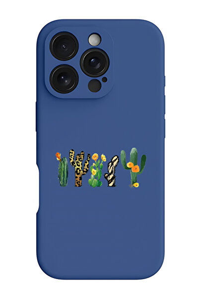 Theodor غطاء حماية سيليكون سائل مقاوم للصدمات لجهاز iPhone 16 Pro أزرق - صبار