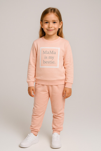 mb kids طقم رياضي للفتيات من Mama Print مكون من خيطين