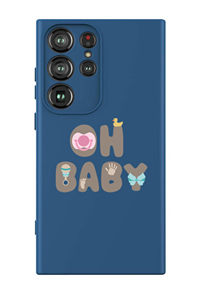 Theodor جراب حماية من السيليكون السائل المقاوم للصدمات لهاتف سامسونج جالاكسي S24 ألترا (أزرق) - يا حبيبتي