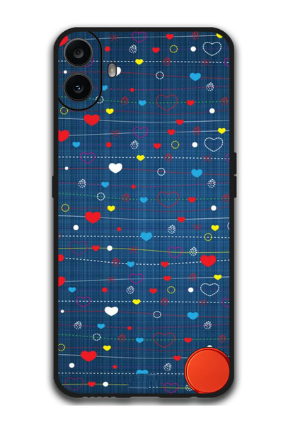Theodor جراب واقٍ مضاد للخدش والصدمات لهاتف Nothing CMF Phone 1 Heart Strings