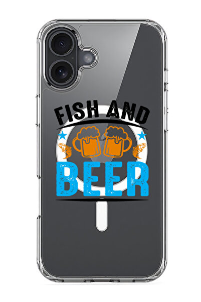 Theodor جراب ماج سيف لهاتف آيفون 16 بلس، غطاء حماية مقاوم للصدمات لهاتف آيفون - أسود فيش آند بير