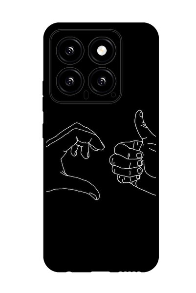 Theodor جراب واقٍ مضاد للخدش والصدمات لهاتف Xiaomi 14، أحب الإبهام لأعلى