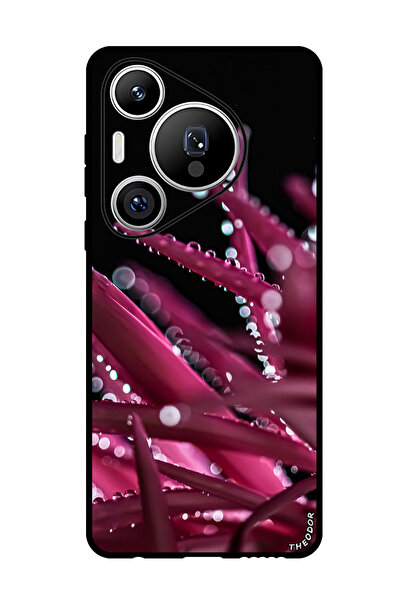 Theodor جراب واقٍ مضاد للخدش والصدمات لهاتف هواوي بيورا 70 petals_drops_bokeh