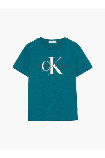 Calvin Klein CK MONOGRAM SS T-SHI Erkek Yeşil T-Shirt