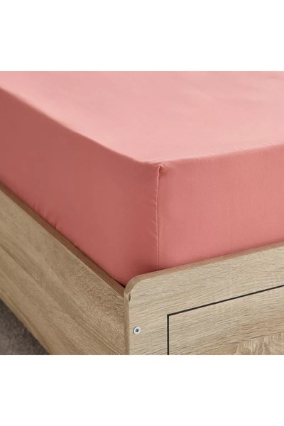 Home Box Derby Solid Microfiber Double Fitted Sheet - 140x200+25 cm