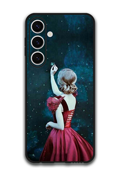 Theodor جراب واقٍ مضاد للخدش والصدمات لهاتف Samsung Galaxy S24 FE فتاة تلمس نجمة