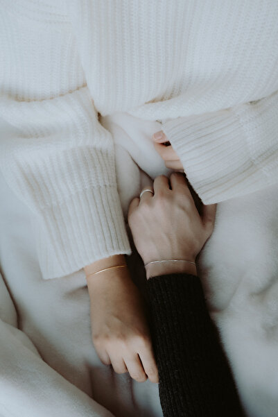 Minimo 925 ayar Gümüş İnce İtalyan Zincir Çift Bilekliği / 2 Adet gold ve güm...