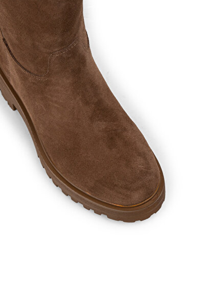 Deery Women's Genuine Suede Brown Boots