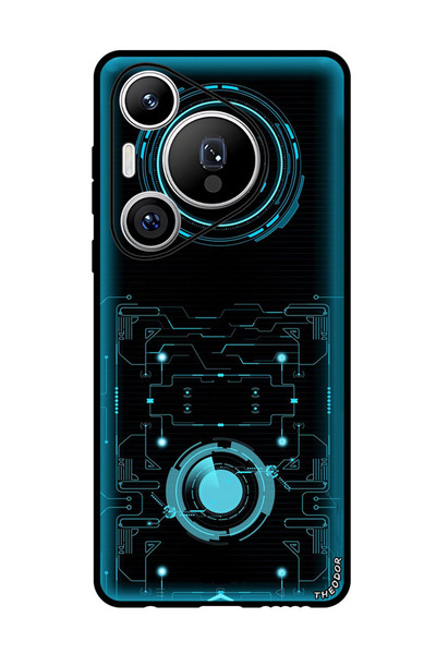 Theodor جراب واقٍ مضاد للخدش والصدمات لهاتف هواوي بيورا 70 برو بلس، تصميم تجريدي 11