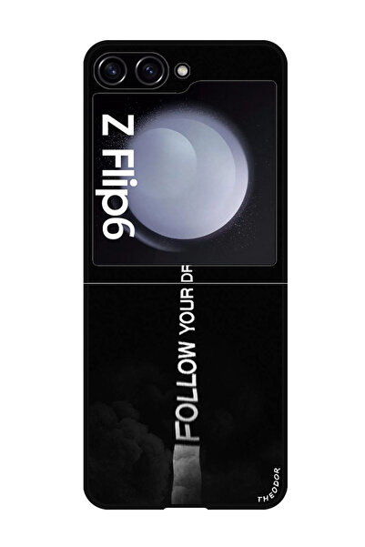 Theodor جراب واقٍ مضاد للخدش والصدمات لهاتف Samsung Galaxy Z Flip 6 اتبع أحلامك