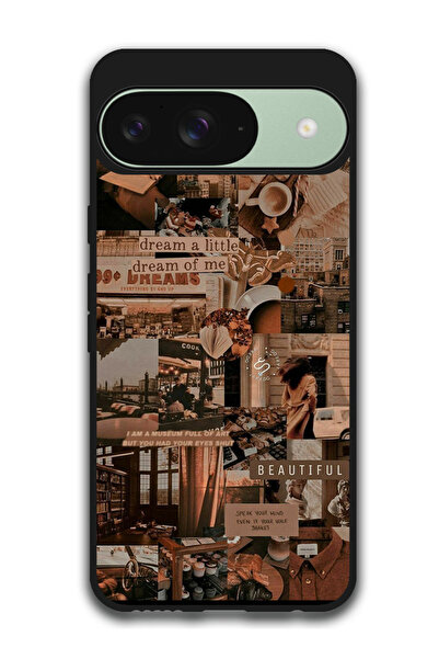 Theodor جراب واقٍ مضاد للخدش والصدمات لهاتف Google Pixel 9 بتصميم داكن جميل