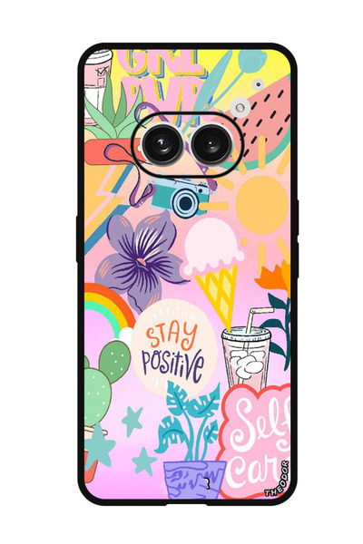 Theodor جراب واقٍ مضاد للخدش والصدمات لهاتف Nothing Phone (2a) ابق إيجابيًا