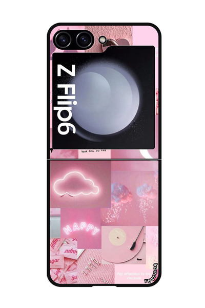 Theodor جراب واقٍ مضاد للخدش والصدمات لهاتف Samsung Galaxy Z Flip 6 بتصميم عش...