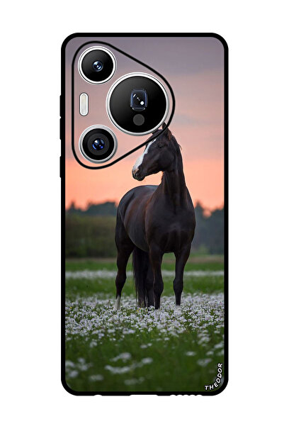 Theodor جراب واقٍ مضاد للخدش والصدمات لهاتف هواوي بيورا 70 برو بلس، لون أسود