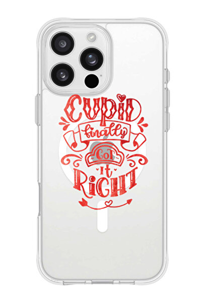 Theodor جراب Magsafe لهاتف iPhone 16 Pro، غطاء حماية مقاوم للصدمات لهاتف iPhone - لقد حصل كيوبيد أخيرًا على الأمر الصحيح