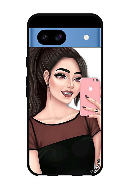 Theodor جراب واقٍ مضاد للخدش والصدمات لهاتف Google Pixel 8a لالتقاط صور سيلفي