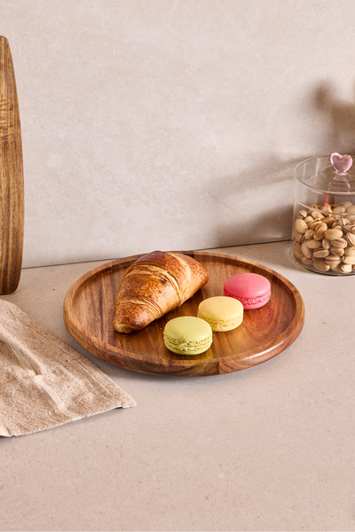 Perotti Acacia Rotating Presentation Plate 25 cm