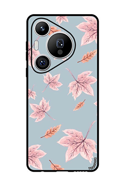 Theodor جراب واقٍ مضاد للخدش والصدمات لهاتف هواوي بيورا 70 برو بلس، أوراق الخريف