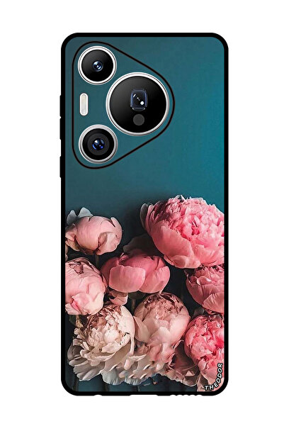 Theodor جراب واقٍ مضاد للخدش والصدمات لهاتف هواوي بيورا 70 برو بلس - زهور